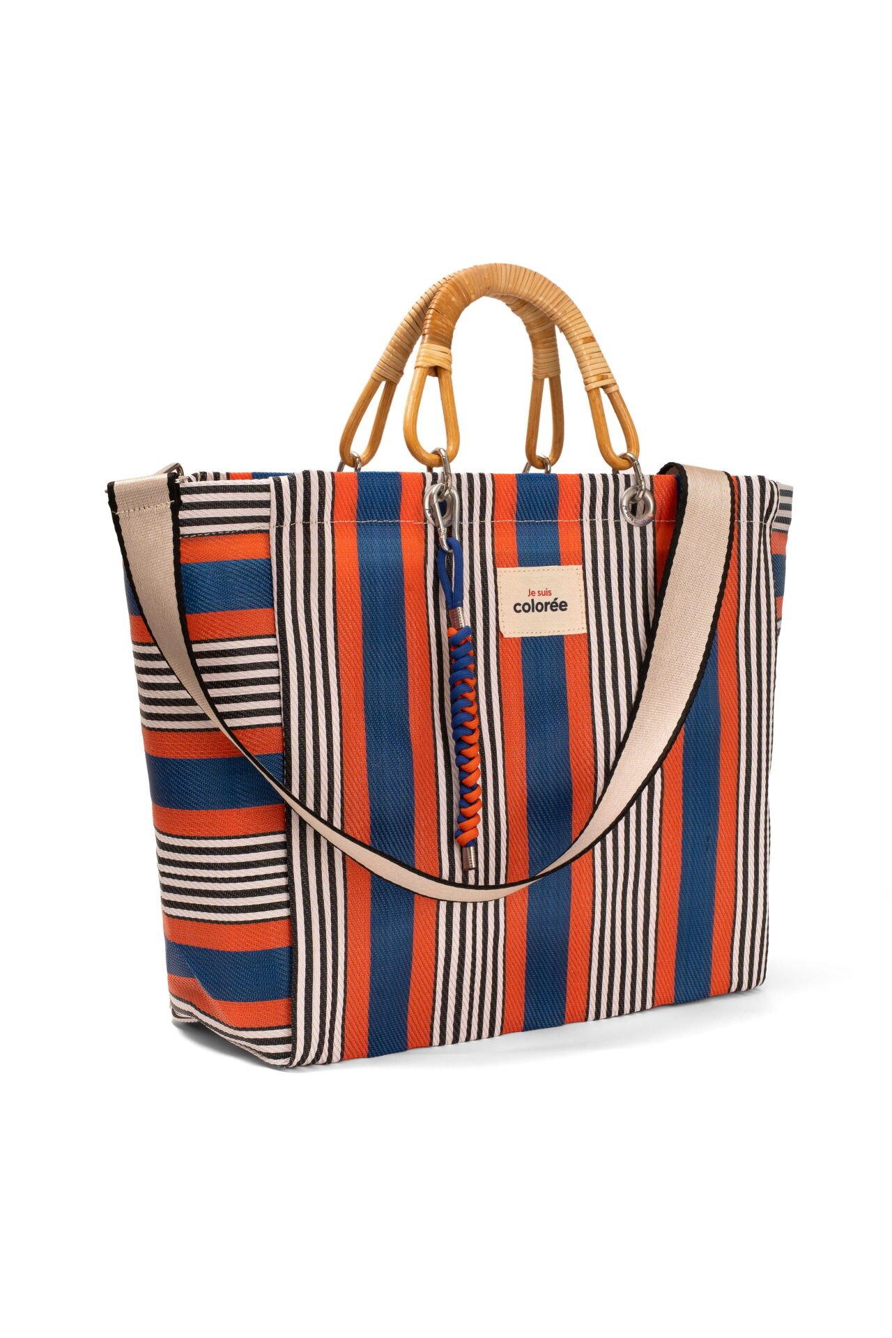 Cabas / Corail / Natural Bambou Tresse
