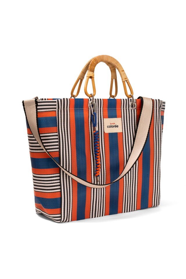 Cabas / Corail / Natural Bambou Tresse