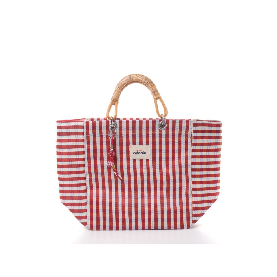 Cabas / Terracotta / Natural Bambou Tresse