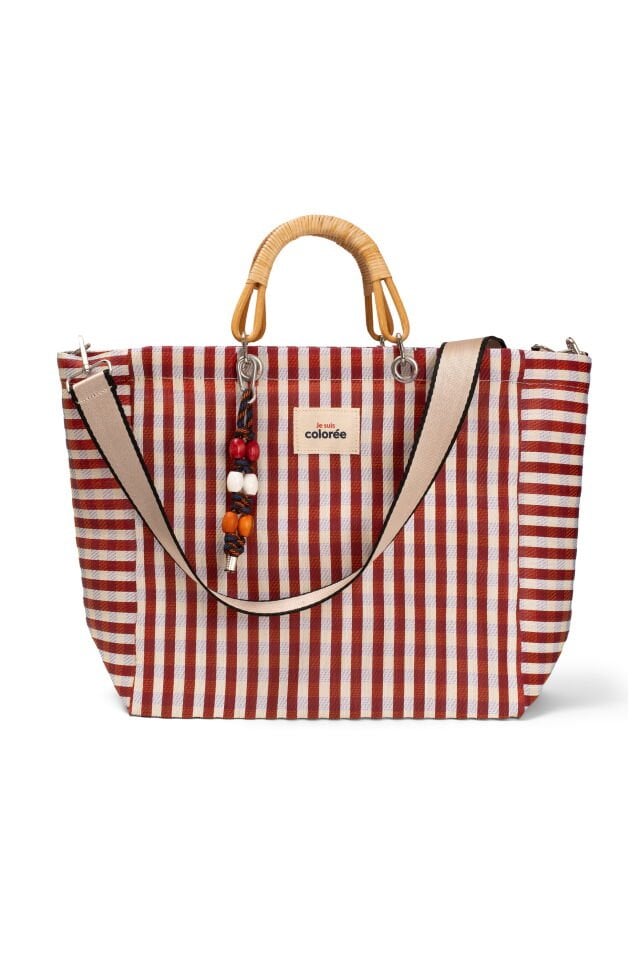 Cabas / Terracotta / Natural Bambou Tresse