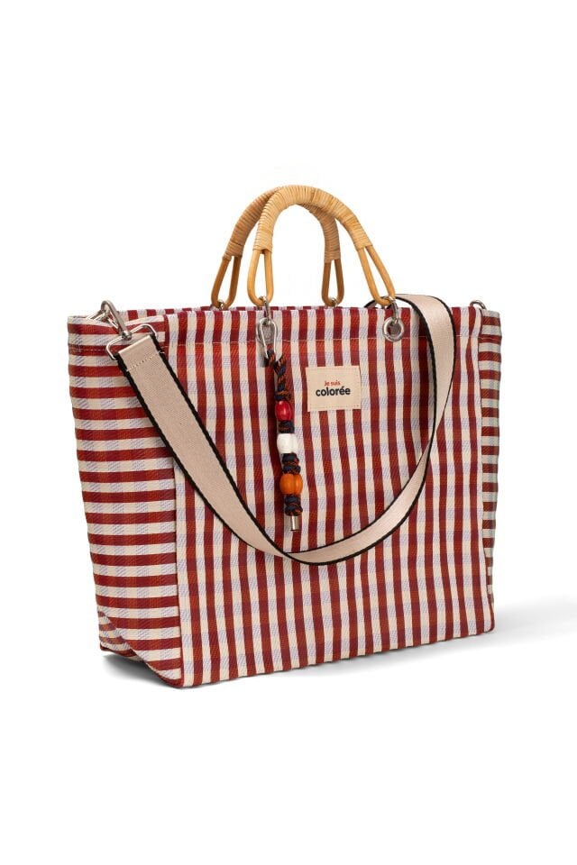 Cabas / Terracotta / Natural Bambou Tresse