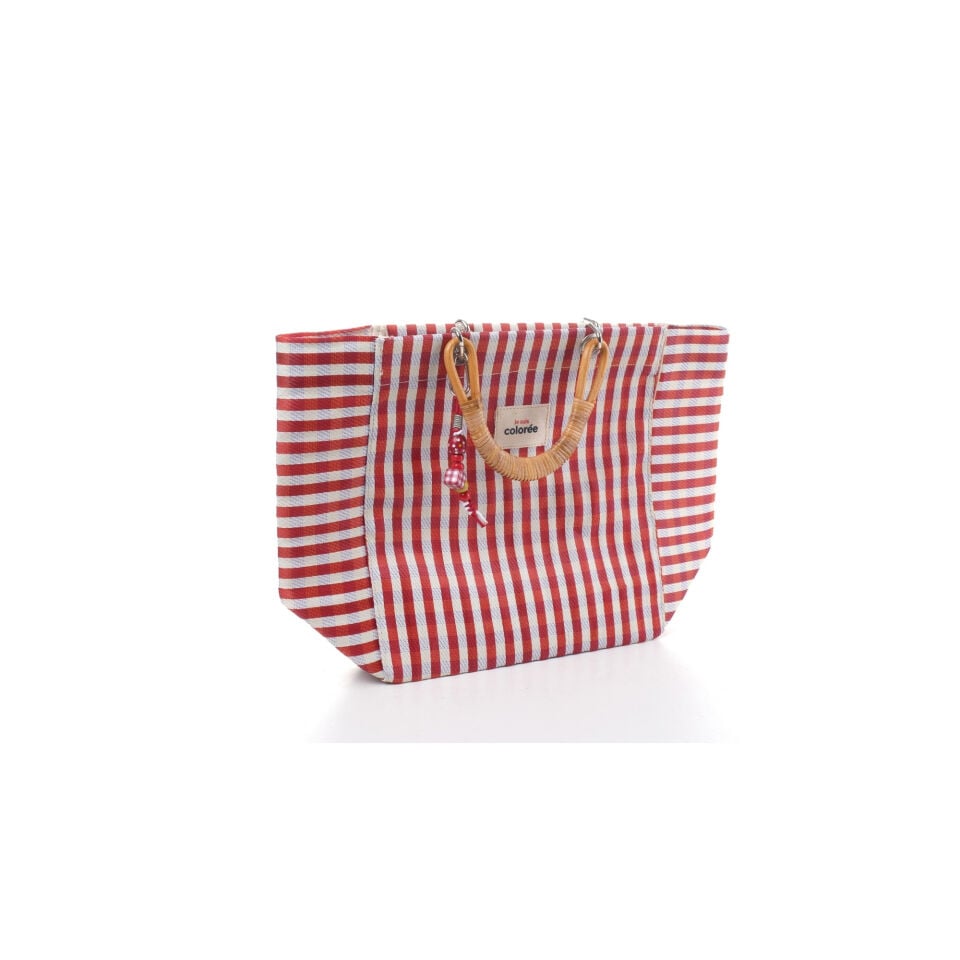 Cabas / Terracotta / Natural Bambou Tresse