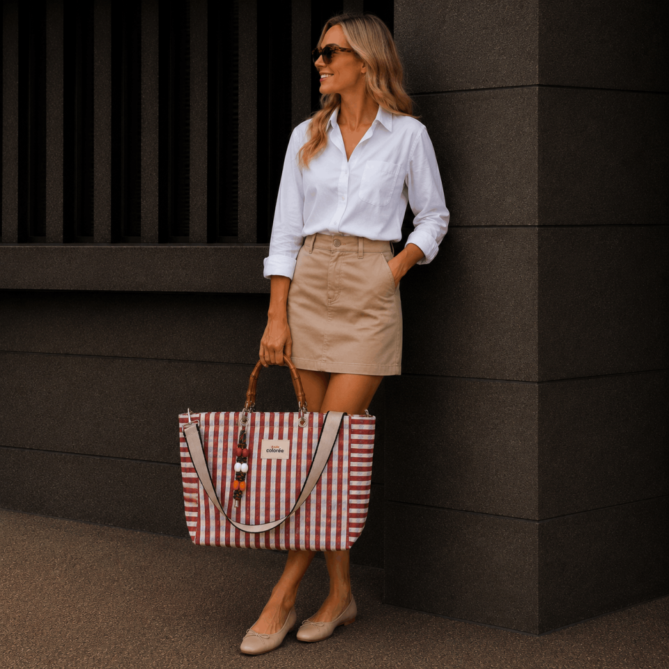 Cabas / Terracotta / Natural Bambou