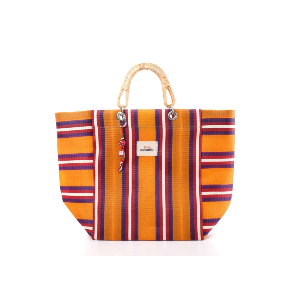 Cabas-X / Mandarine / Natural Bambou Tresse