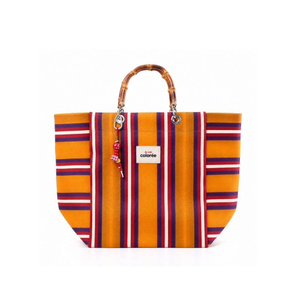 Cabas-X / Mandarine / Natural Bambou
