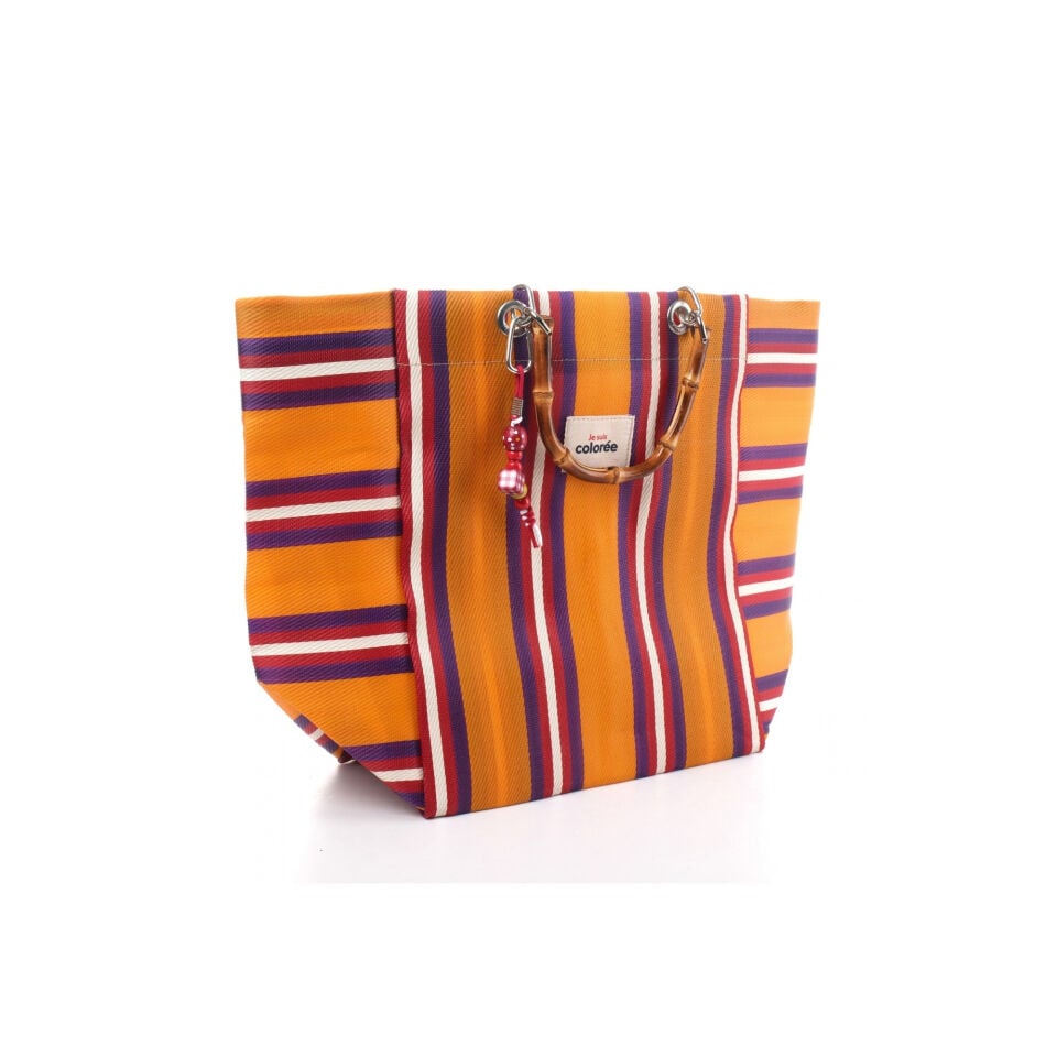 Cabas-X / Mandarine / Natural Bambou