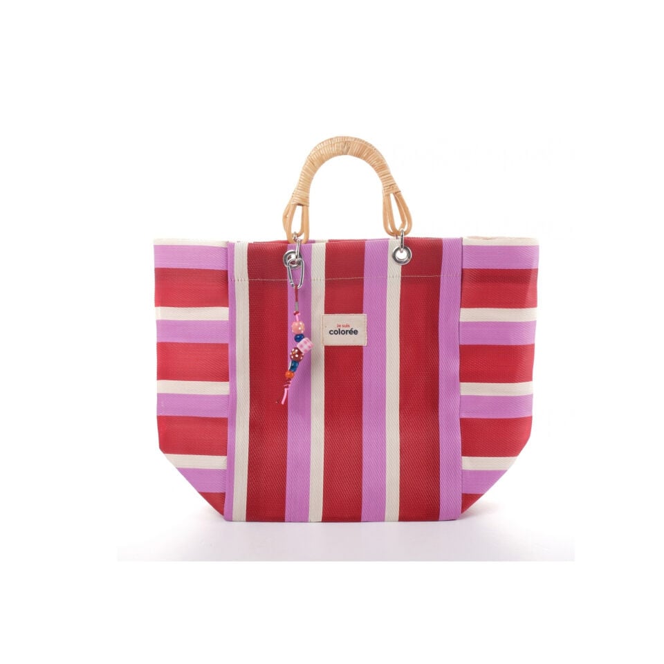 Cabas-X / Grenadine / Natural Bambou Tresse
