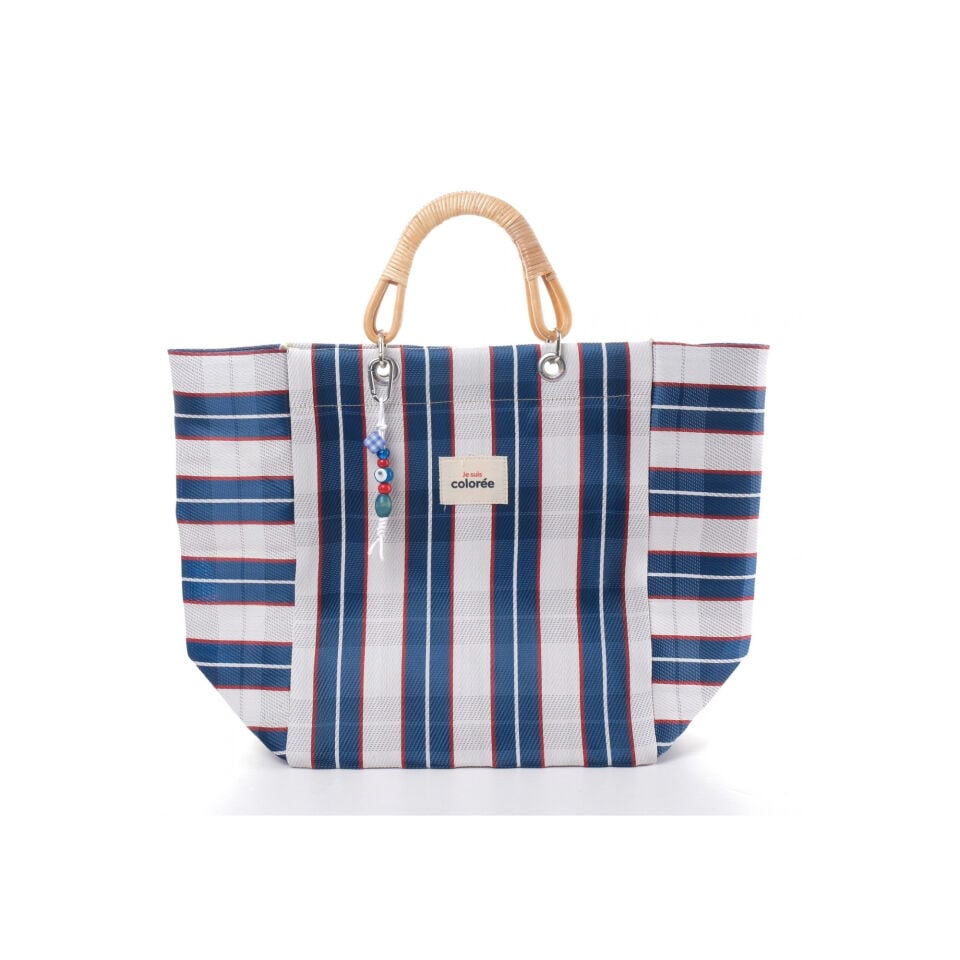 Cabas-X / Marine / Natural Bambou Tresse