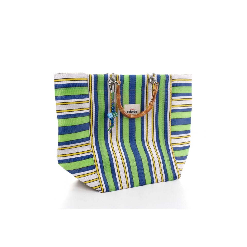 Cabas-X / Chartreuse / Natural Bambou