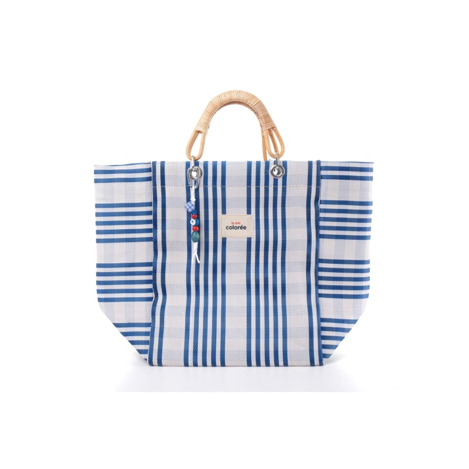 Cabas-X / Ciel / Natural Bambou Tresse