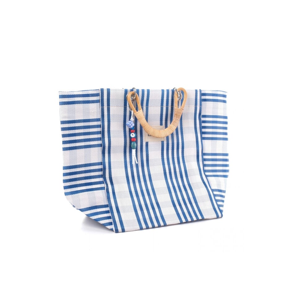 Cabas-X / Ciel / Natural Bambou Tresse